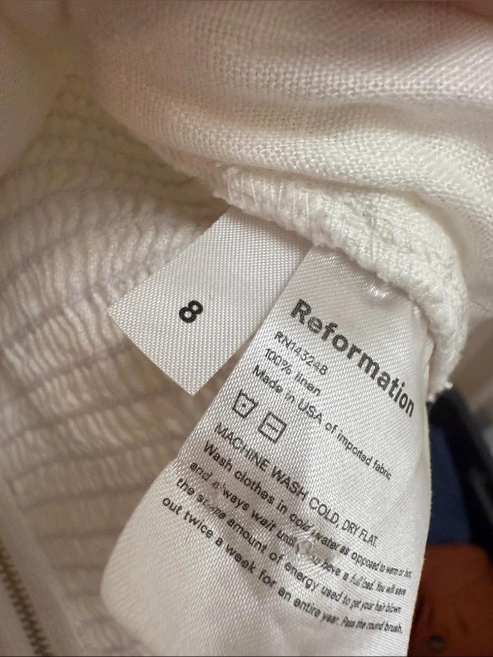 Reformation Off-White Puff Sleeve Wrap Blouse